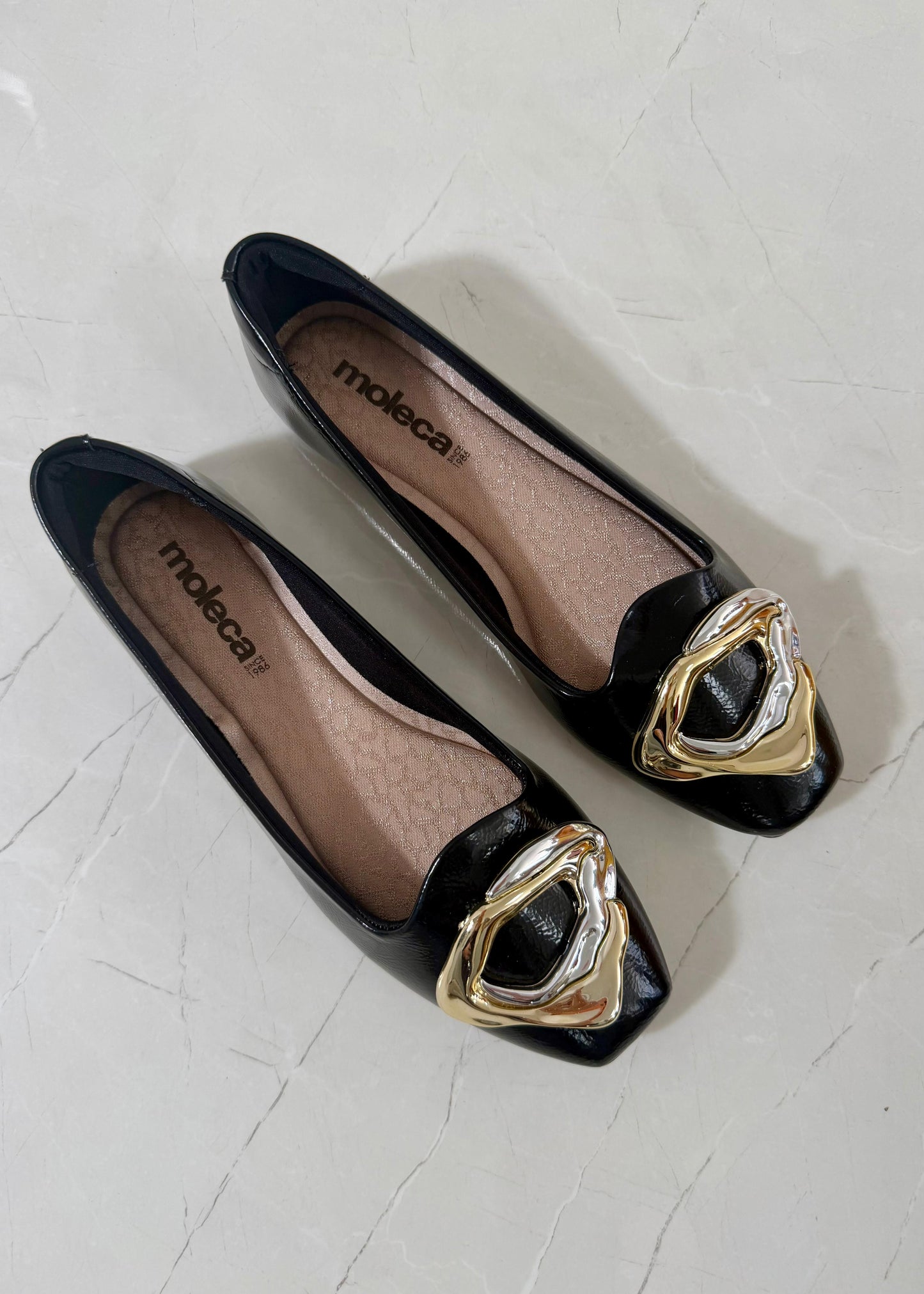 Moleca verniz Flats Charm Black