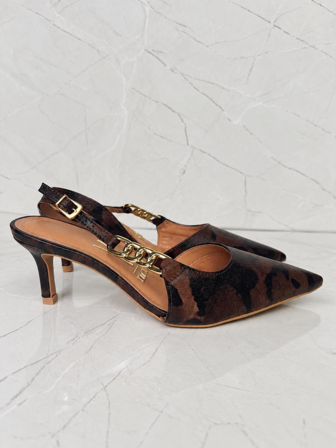 Vizzano intermedio Gold chains animal print