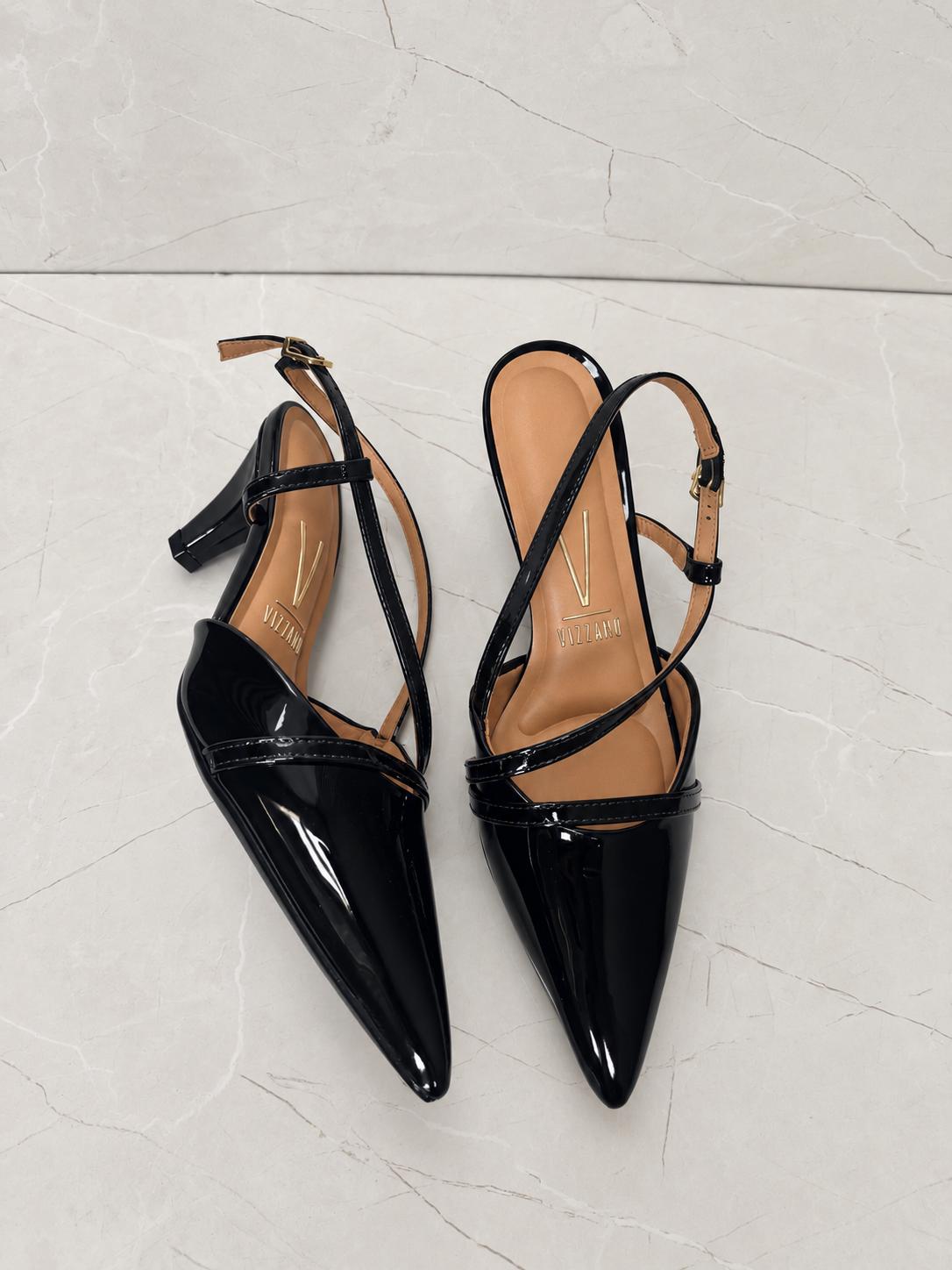 Vizzano mini Black Charol taco ancho