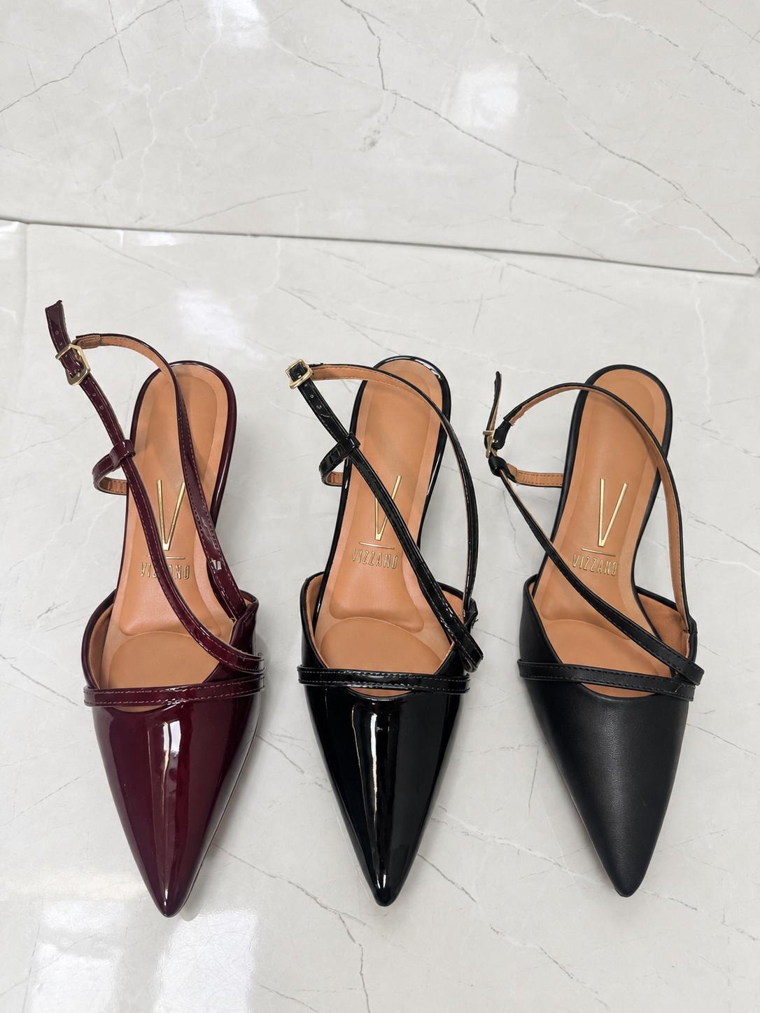 Vizzano mini Black Charol taco ancho
